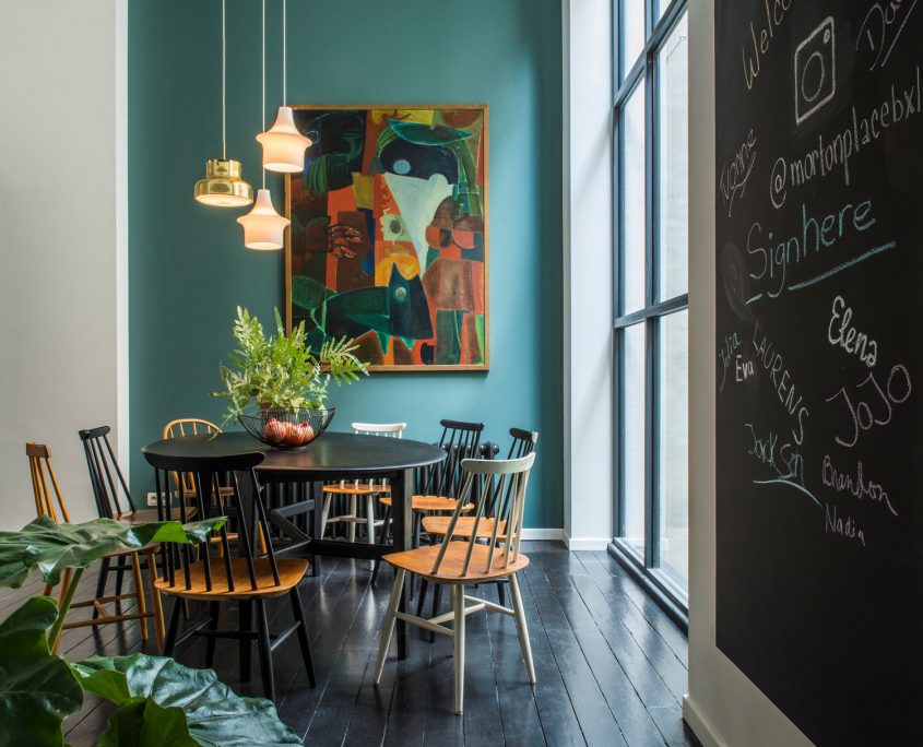 Dinning space at our coliving space in Brussels