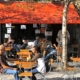 Outside sitting area of a café in the Parvis Saint Gilles Neighborhood in Brussels