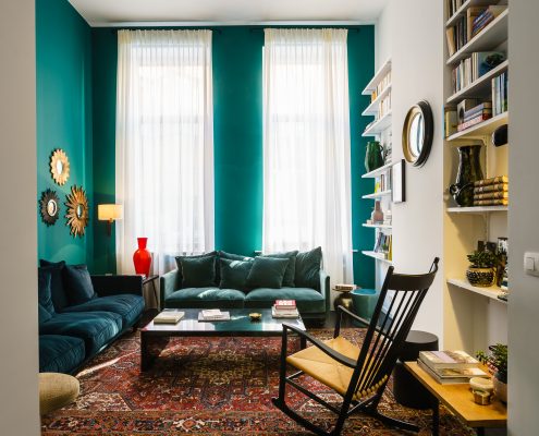 Living room with rocking chair