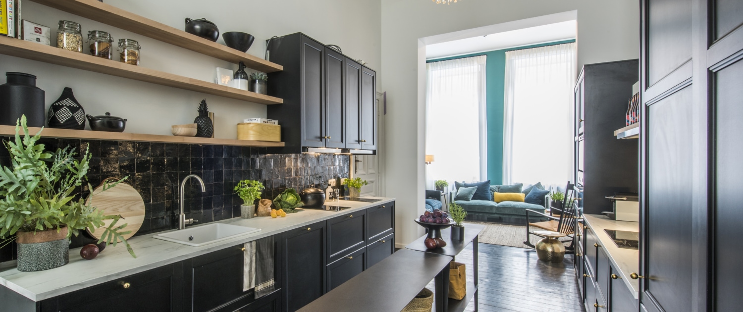 Chic shared kitchen for communal kitchen