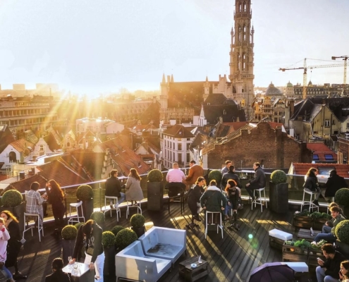 Rooftop of Warwick Hotel in Brussels