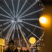 Ferris Wheel at Christmas Market in Ghent, Belgium