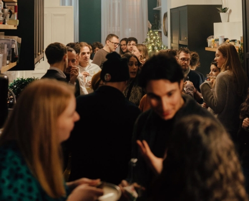 estive holiday celebration bringing Morton Place coliving residents together in Brussels.